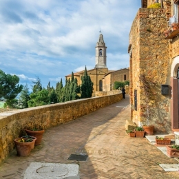 Street View In Pienza, Italy